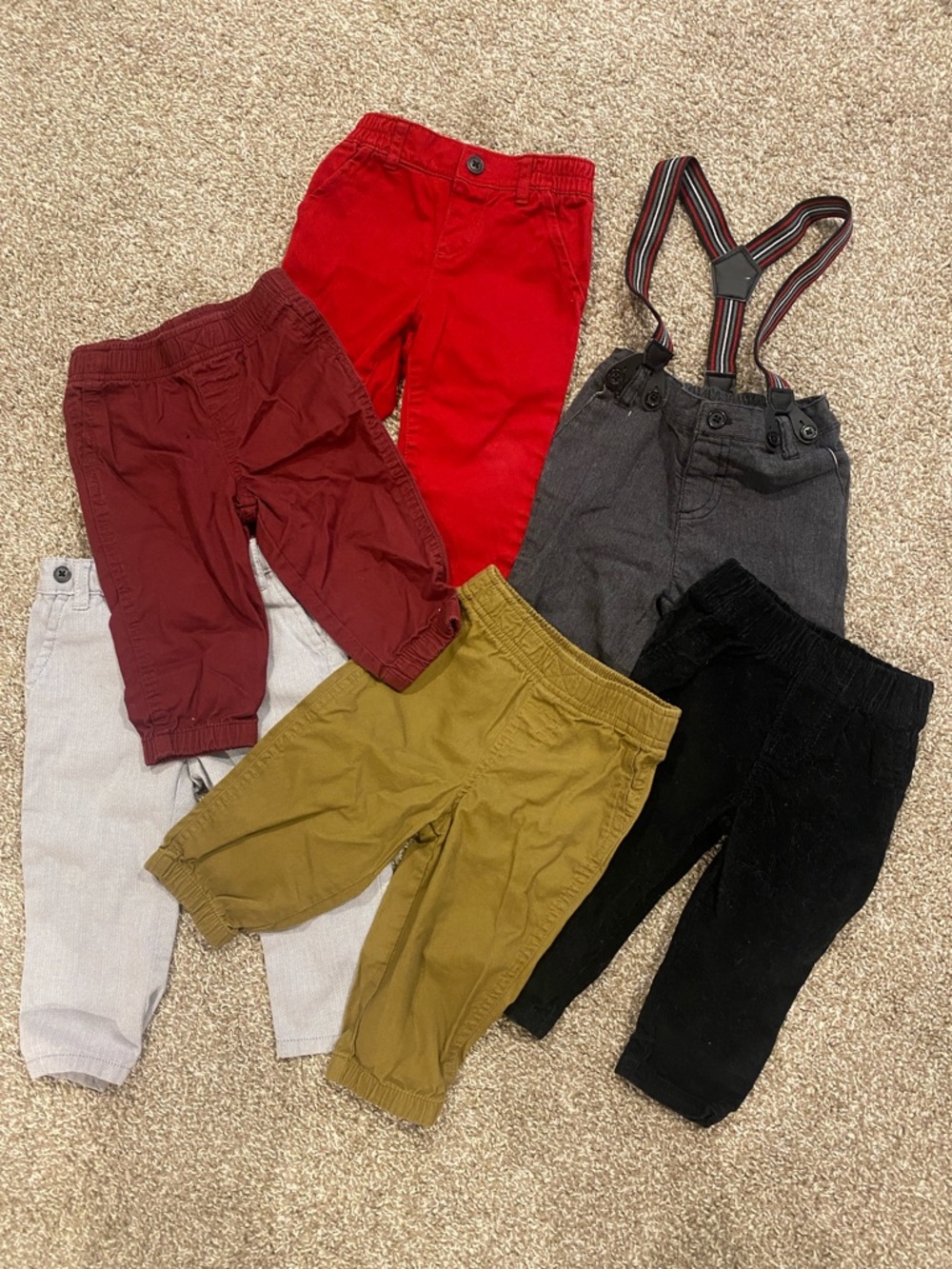 Baby boy lot of 6 dress pants size 9 months new with